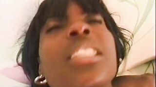 Women gets cock into all holes for mouth full of cream