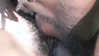 Marvellous dark hair non euro Girl gets penis into the yard