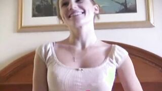 Cum hungry barely legal whore gets on her knees