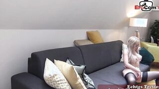 User meets German blond bitch for real cummed sex date