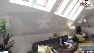 User meets German blond bitch for real cummed sex date