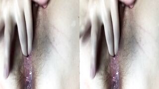 VR ASMR beauty sex CLose up fucking a toy orgasm
