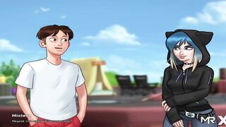 SummertimeSaga - Jerking each other off inside a rooftop tent E3