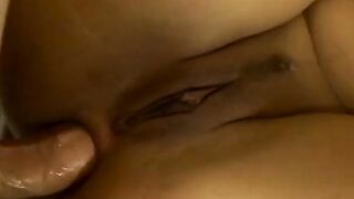Dudes gives Hot dark hair hard double penetration