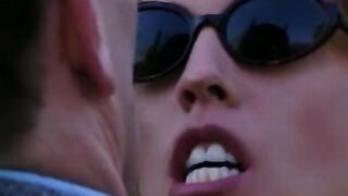 Fit hunk loves eating out sexy's tight vagina by the pool