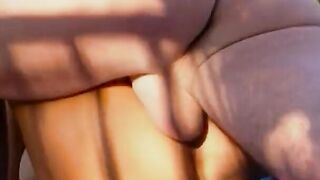 Fit hunk loves eating out sexy's tight vagina by the pool