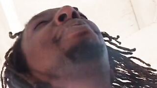 Amazingly Hot non euro woman takes penis outdoor on the floor