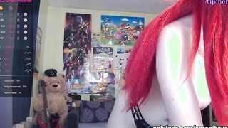 Lusty gamer bimbos with mega long titties inside twitch stream