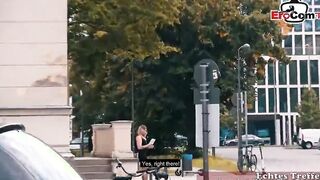Inked curvy german Teenie with long titted picked up