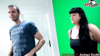 Ugly German Turkish housewife picked up for porn casting