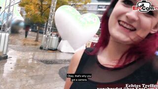 Red hired german bimbo inside ebony nylons during a plowed Date
