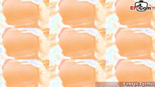 Red hired german bimbo inside ebony nylons during a plowed Date