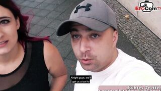 Red hired german bimbo inside ebony nylons during a plowed Date