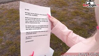 Huge german Blonde with natural boobs pick up for a nailed date