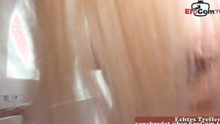 Huge german Blonde with natural boobs pick up for a nailed date