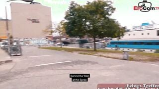 Huge german Blonde with natural boobs pick up for a nailed date