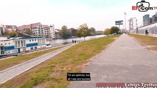 Huge german Blonde with natural boobs pick up for a nailed date