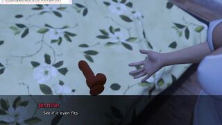 Into Jennifer - Using the toy on her tight BOOTY