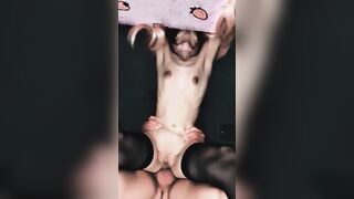 Thin and skinny cunt with mouth banged!