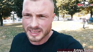 Tattoed big tit german Mom pick up at the street