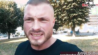 Tattoed big tit german Mom pick up at the street