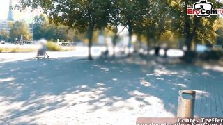 Tattoed big tit german Mom pick up at the street