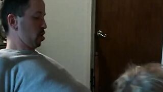 Blonde isn't afraid to take dick near ugly creature