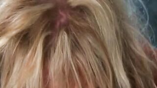 Blonde isn't afraid to take dick near ugly creature