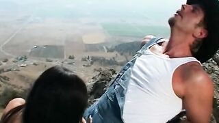 Freaky dark hair seduces cowboy for hardcore anal pumping