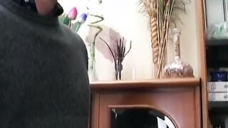 Older with natural tits and ebony pantyhose banged deep throat