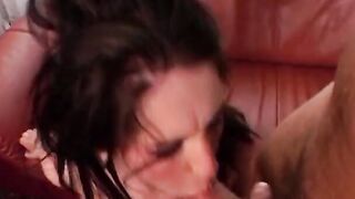 Turned On stud gets ridden by a Hot barely legal on the couch