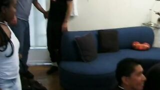 Ebony thot wants to have some fun with these white dudes