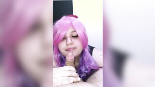 Adorable E-chick blowing her BF off after school