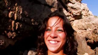 Big Boobed dark hair Katina fucks and give Terry Reid a oral sex