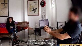 Curly Hispanic Producer's Assistant Banged! By her Boss