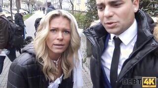 DEBT4k. Brazen dude fucks another mans bride as the only way to delay debt