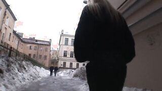 Stepbrother decides to taste his stepsister's tight booty