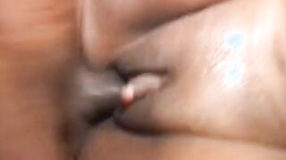 Vulgar african Bae blows and ride african penis inside hotel.