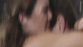 Vulgar hoe finger bang her twat while getting her butt drilled