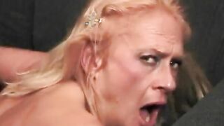 Turned On older blonde loves the feeling of a long pole deep into her vagina