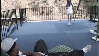Turned On african nurse gets boned by a african stud during her break
