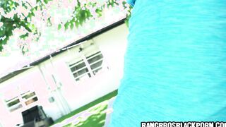 African MILF with long titted blows a white cock - free porn