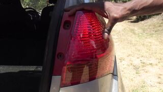 Candie Luciani, teen years mature, a dream body, she gets her booty banged on the hood of her vehicle public by the mechanic, a african bro with a big penis and she loves it and wants more