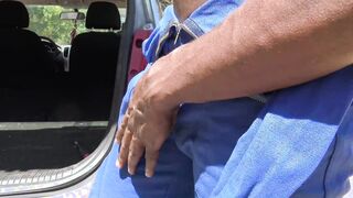Candie Luciani, teen years mature, a dream body, she gets her booty banged on the hood of her vehicle public by the mechanic, a african bro with a big penis and she loves it and wants more