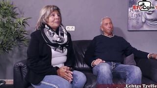 German granny and Grandpa got lession from Sex Professor mom