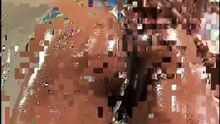 African sweaty thot gets her snatch ate