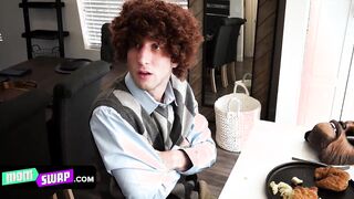 Cougar Swap - Super Sexy Huge Tits Milfs Help Their Spoiled Stepsons To Got Along With Each