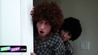Cougar Swap - Super Sexy Huge Tits Milfs Help Their Spoiled Stepsons To Got Along With Each
