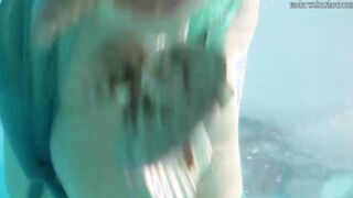 Real life mermaid Rusalka babe Cutie underwater