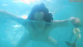 Real life mermaid Rusalka babe Cutie underwater